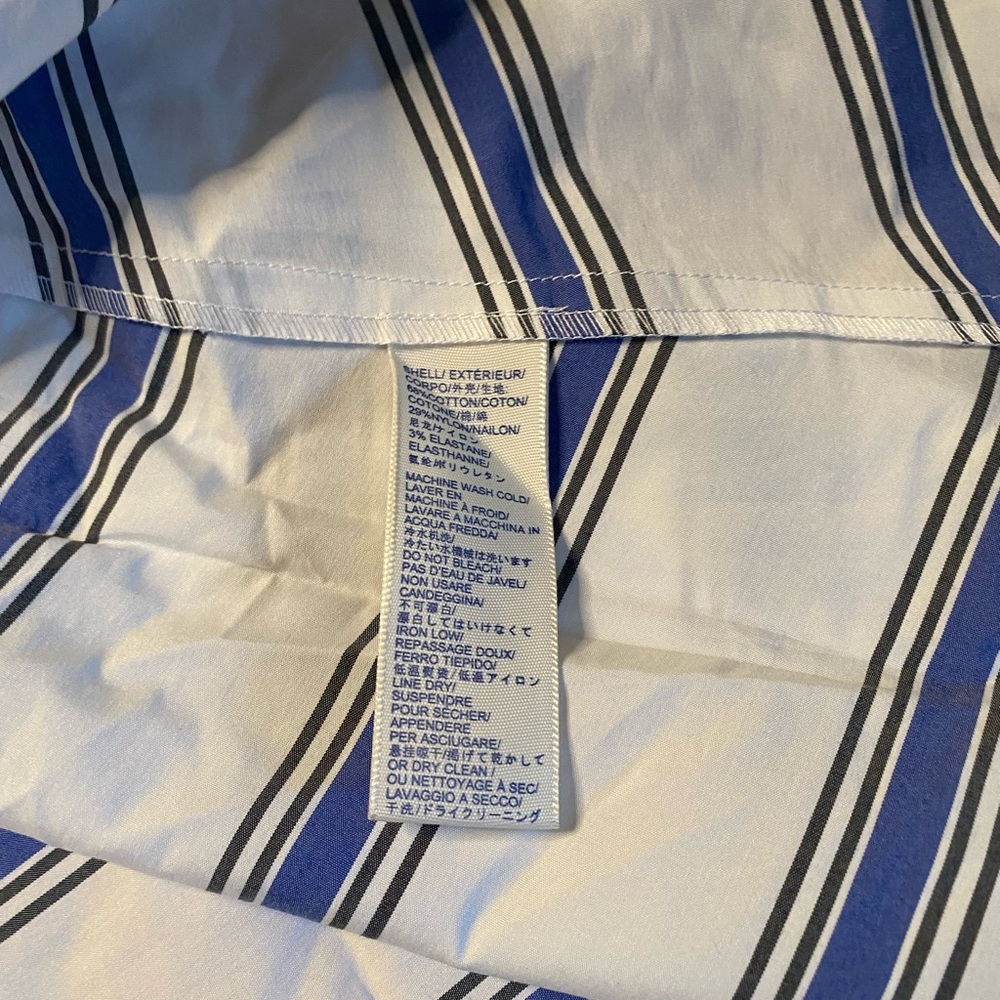 Rebecca Minkoff Misty Skirt in Santorini Blue Striped Asymmetrical Size 8 - NWT - Picture 10 of 11